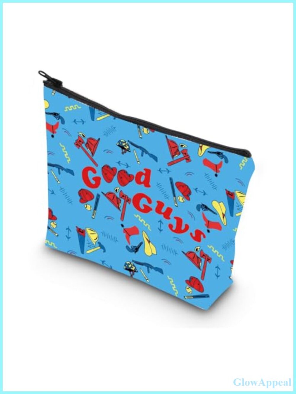 WSNANG Horror Movie Canvas Makeup Bag Zipper Cosmetic Pouch Travel Toiletry Case